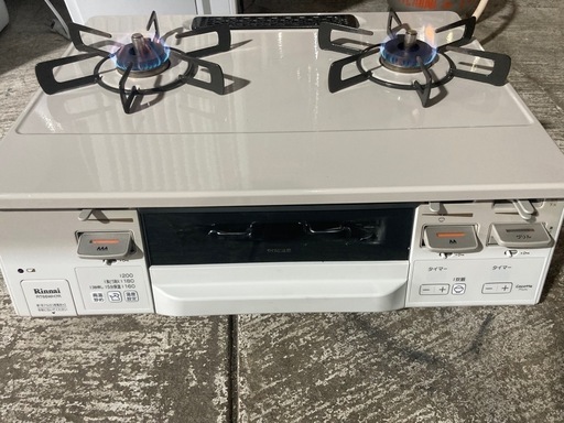 かなり綺麗です　リンナイ　20年製　都市ガス　多機能上下両面焼きグリル搭載　ガスコンロ