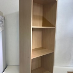 A4ファイルがしまえるボックス3段 木目 ナチュラル カラーボックス 中古の画像