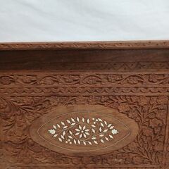 トレー　おぼん　木彫り　組木細工　700円の画像