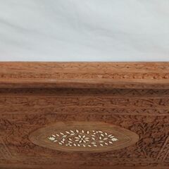 トレー　おぼん　木彫り　組木細工　700円の画像