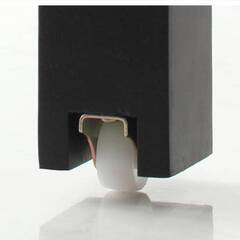 【訳アリ・アウトレット品】コロコロ伸ばせる伸縮スライド式ダイニングテーブル 135-235㎝ ブラックの画像