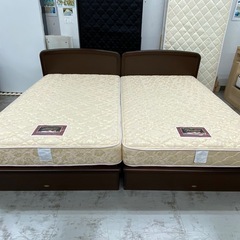 【愛品館 江戸川店 】 引き出し付き セミダブルベッド SIMMONS（シモンズ）の画像