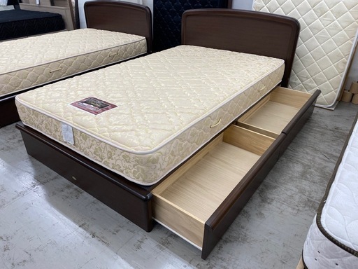 【愛品館 江戸川店 】 引き出し付き セミダブルベッド SIMMONS（シモンズ）