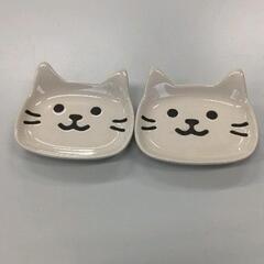 0603-182 猫の醤油皿2個セット