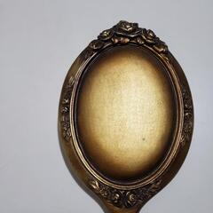 アンティーク調ゴールド手鏡の画像