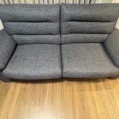 ニトリ　二人掛けソファー　布製　グレー　幅205cm