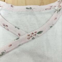 【3枚セット】コンビ肌着 50-60cm 綿100 ミツバチ ストライプ ベリーの画像