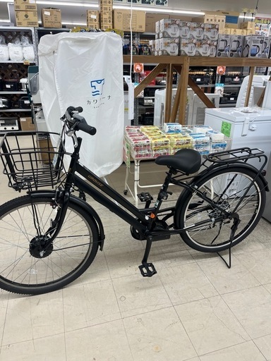 ★944『電動アシスト自転車入荷しました！』　マルイシ　26インチ電動アシスト自転車　黒　 リサイクルマート鹿児島宇宿店