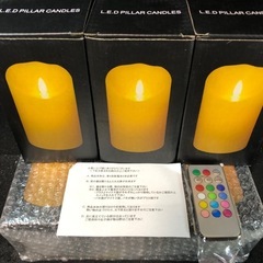 L.E.D PILLAR CANDLES 6個セット　未使用品