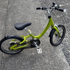 グリーン　子供用自転車の画像