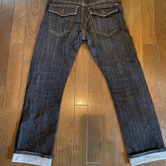 完売品レアUNIQLOpremiumデニムジーンズGパンワークカーゴペインターパンツブラックW31の画像