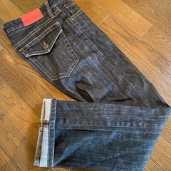 完売品レアUNIQLOpremiumデニムジーンズGパンワークカーゴペインターパンツブラックW31の画像
