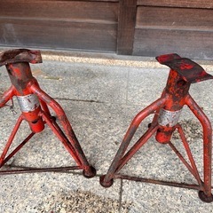 中古整備用ジャッキスタンド 2台セット（スチール製）
