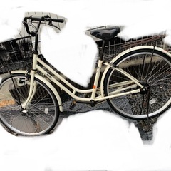 adoriano アドリアーノ　自転車　カゴ車　ママチャリ　白　...