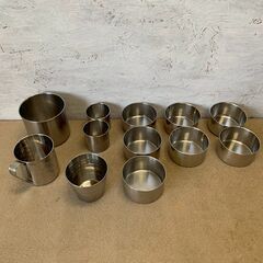 ステンレス製 キッチンポット 計量器 セット 7種類 12点セッ...
