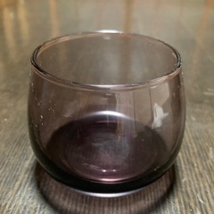 【昭和レトロ】カラーグラス　紫　ブランデーグラス×6客　ロックグラス　ワインにもの画像