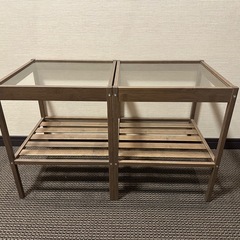 ベッドサイドテーブル2台セット
