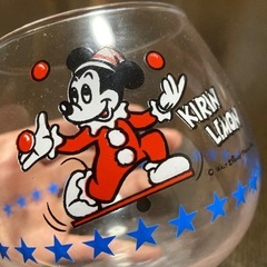 【ディズニー】ゆらりんこグラス　ミッキーマウス　キリンレモン　非売品　ノベルティの画像