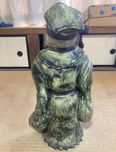 寿老人 七福神 青磁 骨董 アンティーク 仏像