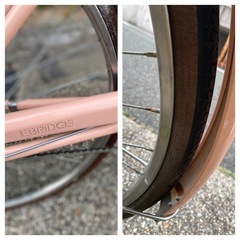 女性用！　学生　中古の自転車　通学通勤買い物　ママチャリ　ブリヂストン傷や汚れあり　天白区の画像