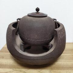 年代物　茶釜　風炉　五徳セットの画像