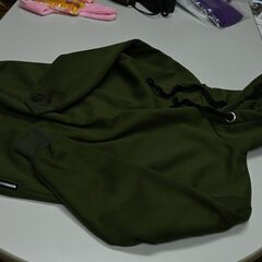 カーキ色のパーカーの画像