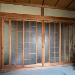 🏠昭和レトロ　引き 戸　建具　ガラス戸　アンティーク　昭和ガラス