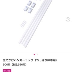 ダイソー　立てかけハンガーラック500円商品の画像