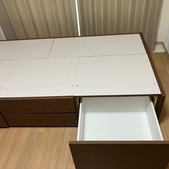 ニトリ　収納付き組み立てベット　シングルサイズの画像