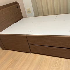 ニトリ　収納付き組み立てベット　シングルサイズの画像