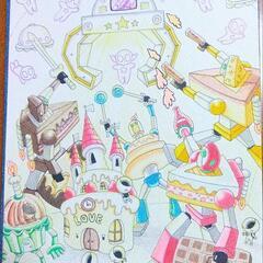 手描き作品  スイーツUFOキャッチャー　