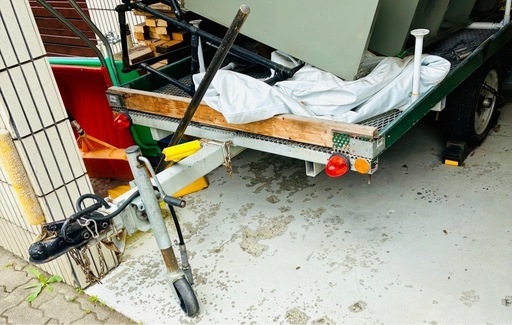 一旦投稿中止します軽ダンプアップトレーラー