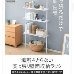 突っ張りラックの画像