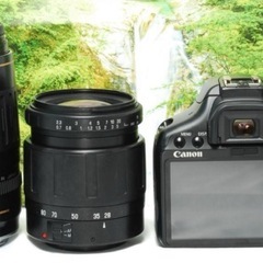 ✨一眼レフ挑戦はこの1台から✨Canon Kiss X2✨Wレンズセット✨軽量✨の画像