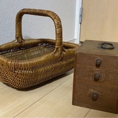 ヴィンテージ  かご アンティーク ビンテージ 昭和レトロ 骨董...