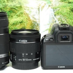 ✨ショット数約4300回✨Canon Kiss X7✨手振れ補正機能付きWレンズの画像