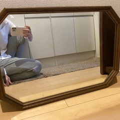 ヴィンテージ  鏡 ビンテージ アンティーク 昭和レトロ 骨董品...