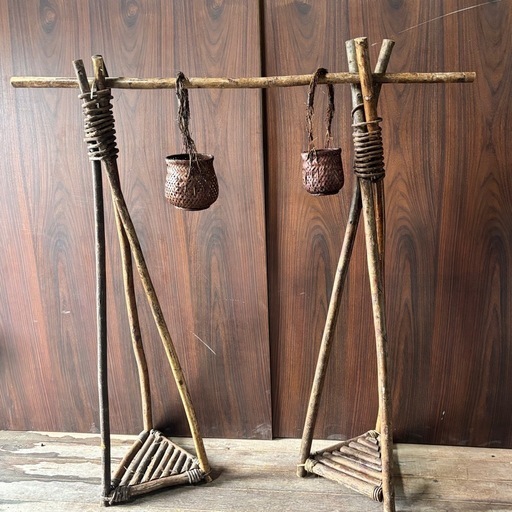 天然木アート ハンギングスタンド ランタンスタンド 飾り台 ハンギングバスケット ハンドメイド