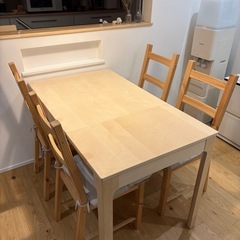 IKEA ダイニングテーブル&ダイニングチェアセット
