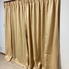 ドレープカーテン　遮光カーテン　2倍ヒダ　100×200 2枚