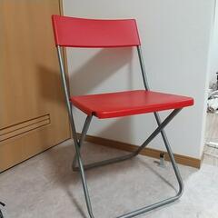 IKEA 折りたたみ椅子 赤