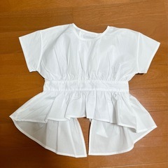 【新品】【親子セット】ブラウス シャツ リンク 親子コーデ おそろ ペア 半袖 ホワイト 90cm 100cm 110cm 120cm 130cm 140cm Mサイズ　子供服　セットの画像