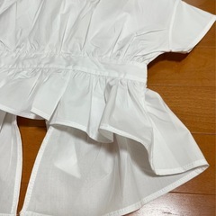 【新品】【親子セット】ブラウス シャツ リンク 親子コーデ おそろ ペア 半袖 ホワイト 90cm 100cm 110cm 120cm 130cm 140cm Mサイズ　子供服　セットの画像