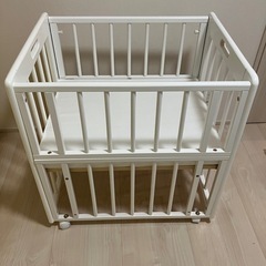 【商談中】【美品】カトージ　ミニミニベビーベッド　　　　　　　の画像
