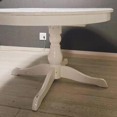 中古　インガートルプ　IKEA　ホワイト　ダイニングテーブルの画像
