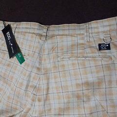 新品 EDGズボン EDWIN エドウィンゴルフEDG パンツ スラックス チェック柄の画像