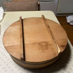 ☆☆　飯台（寿司桶）　直径40㎝　蓋付　☆☆　usedの画像