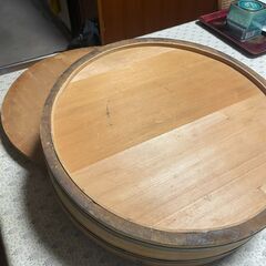 ☆☆　飯台（寿司桶）　直径40㎝　蓋付　☆☆　usedの画像