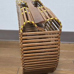 バンブーバッグ ハーフムーン ハンドバッグ ヴィンテージ 半月型 昭和レトロの画像