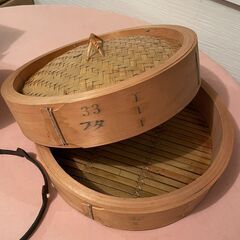 本格的　☆☆　蒸し器　せいろ　直径33㎝　ふた付き　☆☆　used